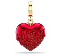 Swarovski Jewellery Swarovski Idyllia Red Round Cut Heart Gold Tone Charm 2.5 x 1.7cm