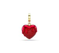 Swarovski Jewellery Swarovski Idyllia Red Round Cut Heart Gold Tone Charm 2.5 x 1.7cm