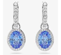 Swarovski Constella Blue Oval Cut Rhodium Plated Earrings 5671817