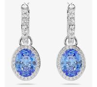 Swarovski Constella Blue Oval Cut Rhodium Plated Earrings 5671817