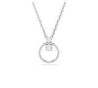 Swarovski Constella Rhodium Plated Round Crystal Circular Pendant Necklace