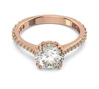 Swarovski Ladies Constella Rose Gold Plated Cocktail Ring 5638548 55