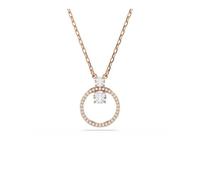Swarovski Constella pendant, Round cut, White, Rose gold-tone plated