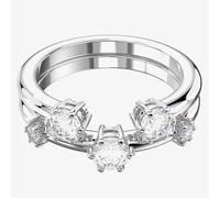 Swarovski Constella Double Set Rhodium Plated Ring 5640961 55 In Silver Silver 58 (Q 1/4)