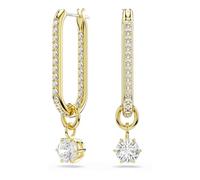 Swarovski Constella Pierced Earrings, White, Gold-tone plated