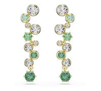 Swarovski Constella earrings Green, Gold-tone plated
