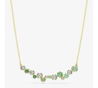 Swarovski Constella Gold Tone Plated Green & White Crystal Necklace 5732247