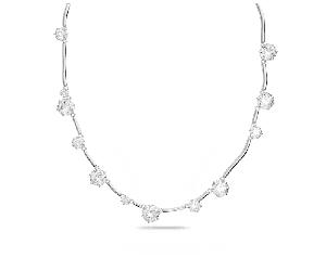 Swarovski Constella Mixed Round Cuts White Rhodium Plated Necklace 5638696 - Swarovski Crystal / Rhodium Plated