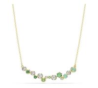 Constella necklace, Mixed cuts, Green, Gold-tone plated