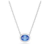 Swarovski Constella Blue Oval Cut Rhodium Plated Necklace 5671809