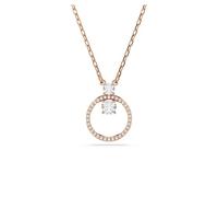 Swarovski Constella pendant, Round cut, White, Rose gold-tone plated