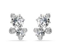 Swarovski Constella Pierced Earrings, White, Rhodium plated