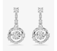 Swarovski Constella Rhodium Plated Dancing Stone Earrings 5738194
