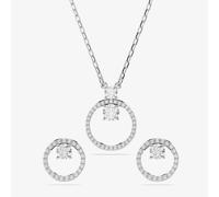 Swarovski Constella Rhodium Plated White Circle Jewellery Set 5692261 & 5692262