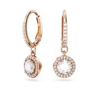 Swarovski Constella Drop Round Cut Pavé White Rose Gold-tone Plated - Swarovski Crystal / Rose Gold-tone Plated