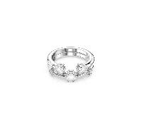 Swarovski Constella Set Round Cut White Rhodium Plated Ring - Bold - Size 60 - Swarovski Crystal / Rhodium Plated