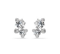 Swarovski Constella Silver Tone & Zirconia Stud Earrings