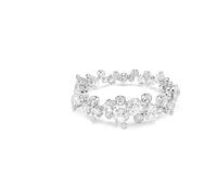 Constella bracelet, Mixed cuts, White, Rhodium plated