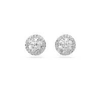 Swarovski Constella Stud Round Cut Pavé White Rhodium Plated Earrings - Swarovski Crystal / Rhodium Plated