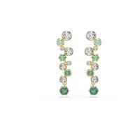 Swarovski Constella Unisex Drop Earrings - Green Gold