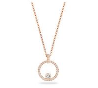 Swarovski Constella Women's Pendant Necklace, Crystals, Rose Gold Tone Plated, White, One Size