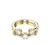 Swarovski Constella zirconia-embellished rings (set of two) - Gold 58