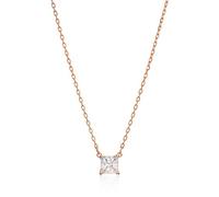 SWAROVSKI Crystal Authentic Attract Rose Gold Plated Enchanting and Bedazzling White Square Necklace