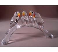 SWAROVSKI CRYSTAL BABY LOVEBIRDS 199123 MINT BOXED RETIRED RARE