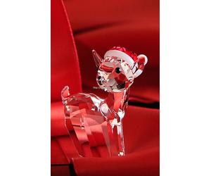 SWAROVSKI CRYSTAL DOE WITH SANTA'S HAT 5135853 MINT BOXED RETIRED RARE