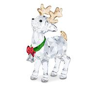 Swarovski Crystal Reindeer, Clear Crystal with features of Coloured Crystal, from the Joyful Ornaments Collection, Metal/Multicoloured