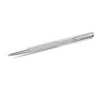 Swarovski Crystalline Ballpoint Pen, Grey Lacquered Finish with Clear Crystals and Chrome-Finished Accents, Part of the Swarovski Crystalline Collection