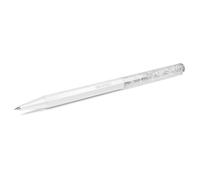 Swarovski Crystalline Ballpoint Pen, White Lacquered Barrel with Eight Crystal Facets and More Than 400 Clear Crystals, from the Crystalline Collection