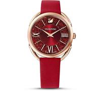Swarovski Crystalline Glam Watch, Leather Strap, Red, Rose-Gold Tone PVD