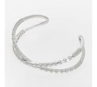 Swarovski Cuff Bangle Hyperbola Infinity White Crystal Rhodium Plated