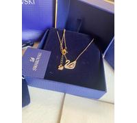 Swarovski Dazzling Swan Necklace Pink Rose Gold Tone RRP £99