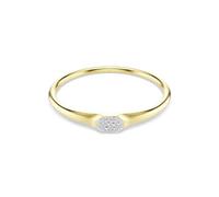 Dextera bangle, Round cut, White, 18K gold finish