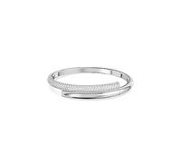 Swarovski Dextera Bangle, White, Rhodium Finish, One Size, Brass, Cubic Zirconia, One Size, Brass, Cubic Zirconia