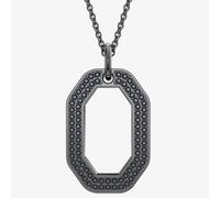 Swarovski Dextera Black Octagon Pendant Necklace 5651703 Black Adjustable