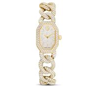 Swarovski Dextera Swiss Made Crystal Gold Tone Finish Watch 5668854 - Stainless Steel / Crystal