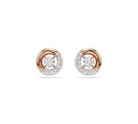 Swarovski Dextera Rose-Gold Round Cut Stud Earrings