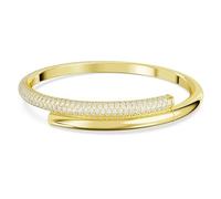 Swarovski Dextera Collection Bangle, Magnetic closure, White, Gold-tone plated