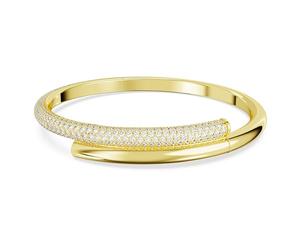Swarovski Dextera Collection Bangle, Magnetic closure, White, Gold-tone plated