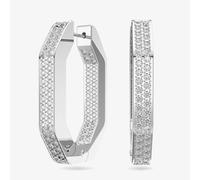 Swarovski Dextera Crystal Octagon Medium Hoop Earrings 5618308