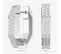Swarovski Dextera Silver Octagon Mini Hoop Earrings