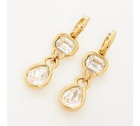 Swarovski Dextera Drop Earrings Mixed Cuts, White, Gold-Tone Plated 5663265