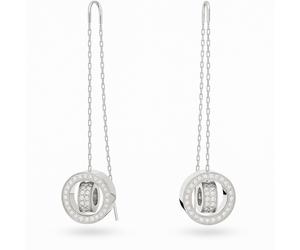 Swarovski Dextera Drop Earrings Pavé White Rhodium Crystals 5636435