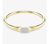 Swarovski Dextera Gold Tone Plated Medium Round Cut Crystal Bangle 5724597