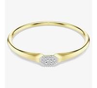 Swarovski Dextera Gold Tone Plated Round Cut Crystal Bangle 572459 - 16cm