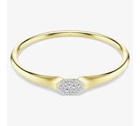 Swarovski Dextera Gold Tone Plated Round Cut Crystal Bangle 572459 - 17cm