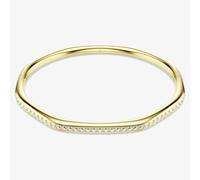 Swarovski Dextera Gold Tone Plated Small Octogan White Crystal Bangle 572458 - 16cm